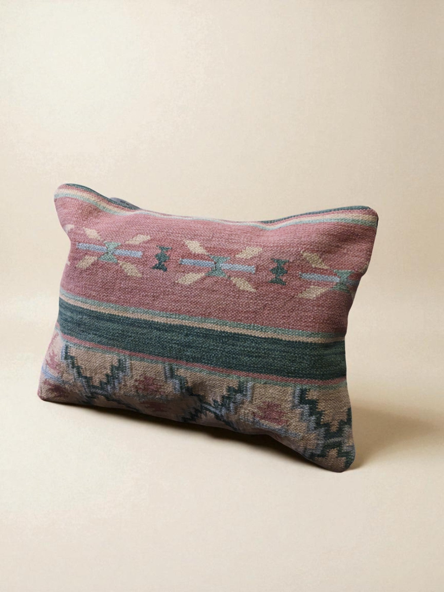 Turkish Kilim Vintage Cushion Cover - 58 x 40 cm