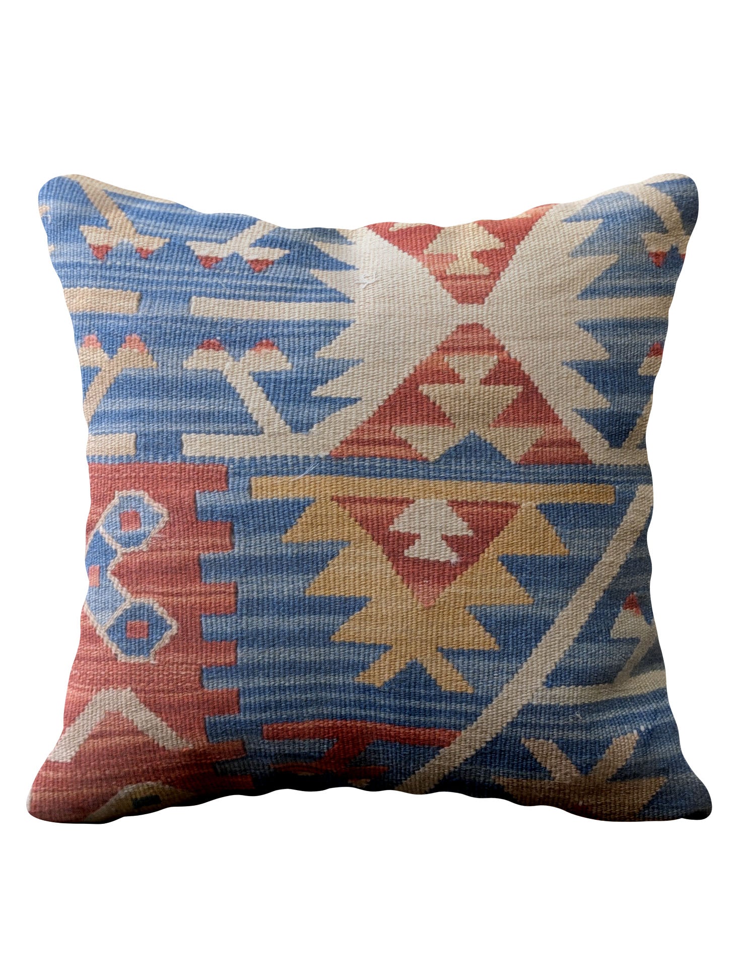Turkish Kilim Vintage Cushion Cover - 40 x 40 cm