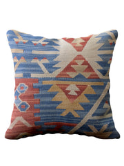Turkish Kilim Vintage Cushion Cover - 40 x 40 cm