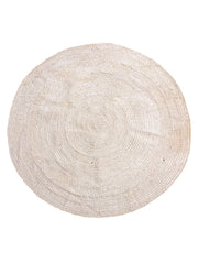 Braided Natural Round Jute Rug - 113 x 113 cm