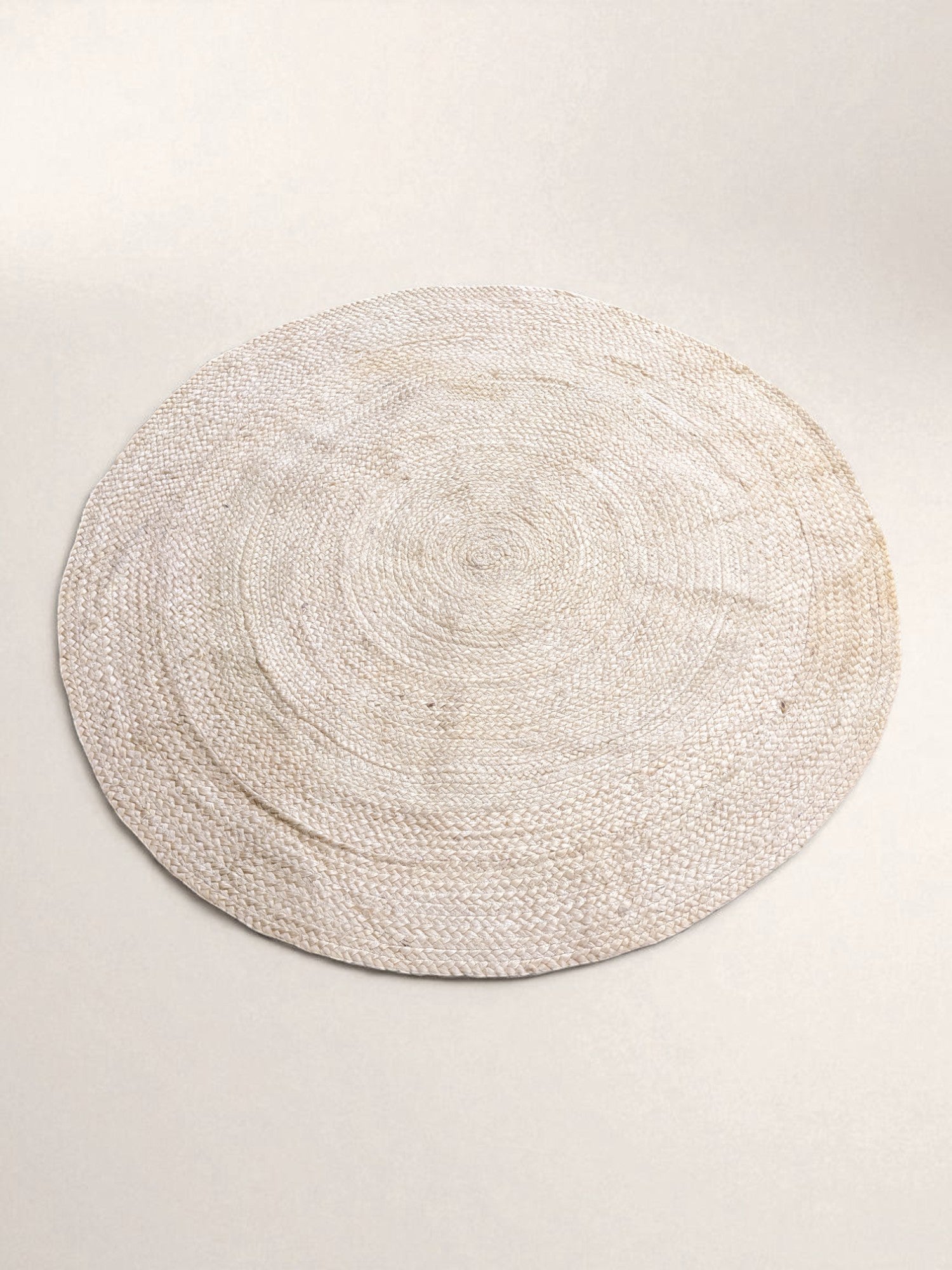 Braided Natural Round Jute Rug - 113 x 113 cm
