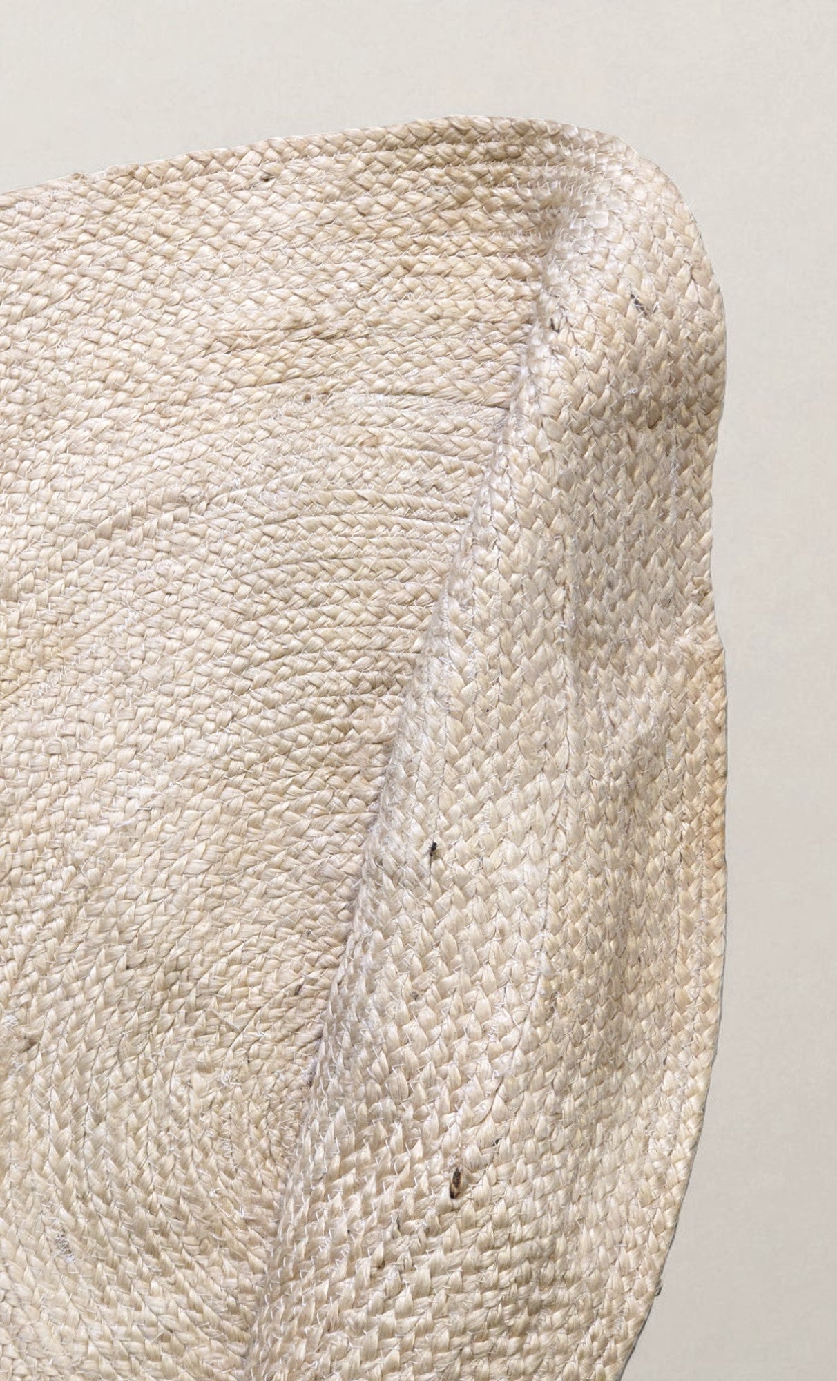 Braided Natural Round Jute Rug - 113 x 113 cm