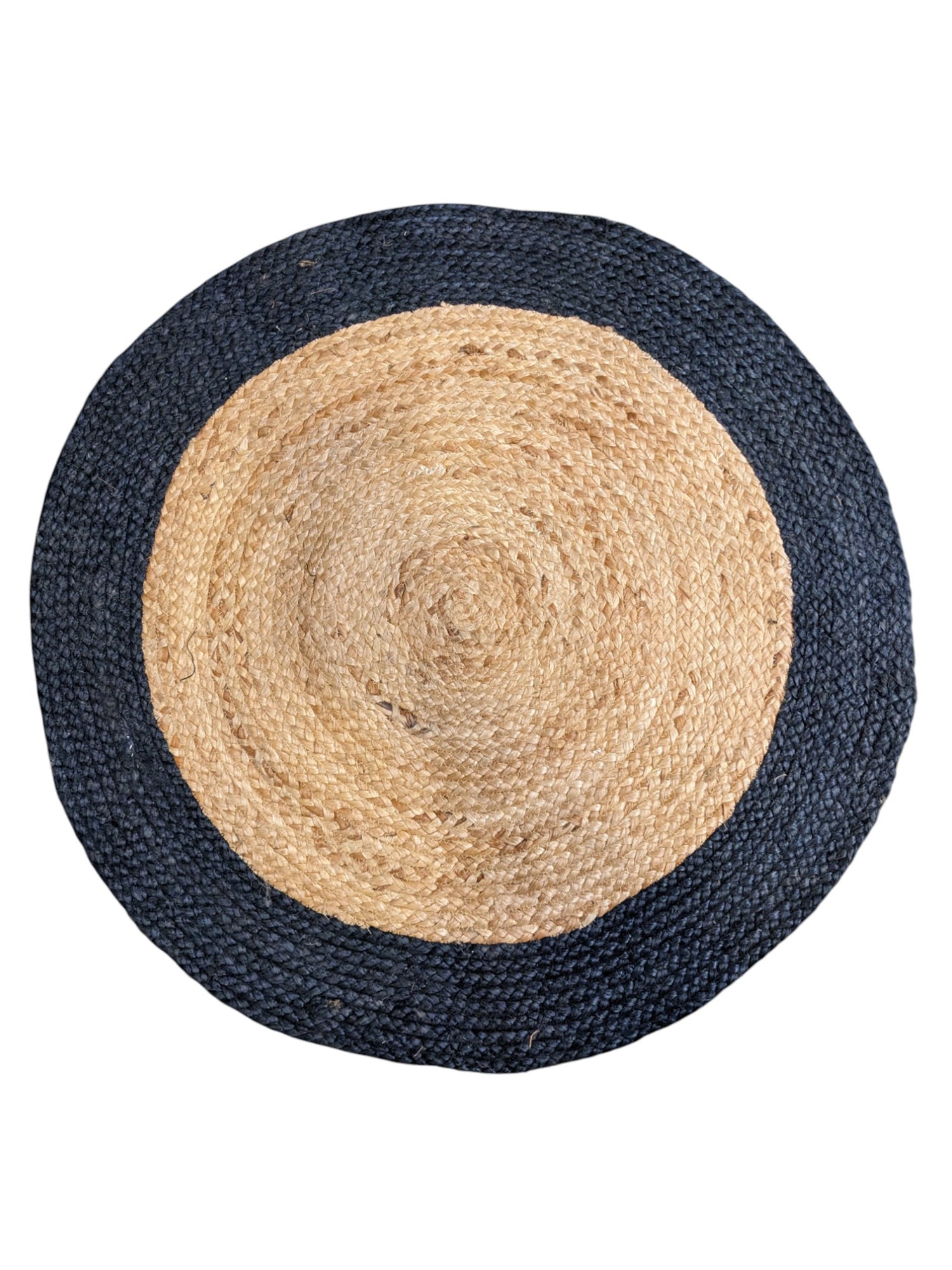 Braided Natural Round Jute Rug - 88 x 88 cm