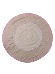 Braided Natural Round Jute Rug - 122 x 122 cm