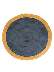 Braided Overdyed Round Jute Rug - 122 x 122 cm