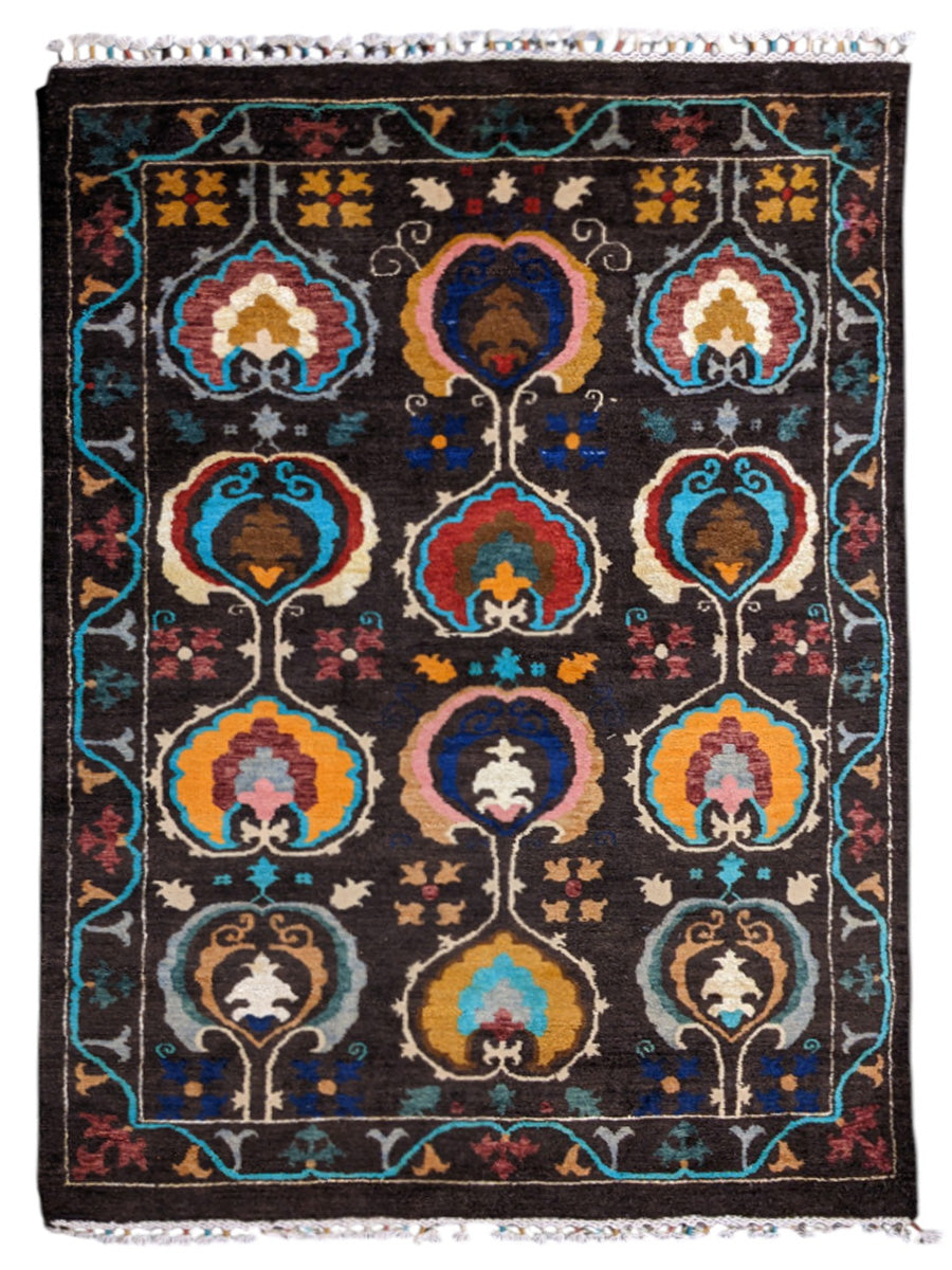 Suzani Modern Chobi Rug - Size: 185 × 121 cm