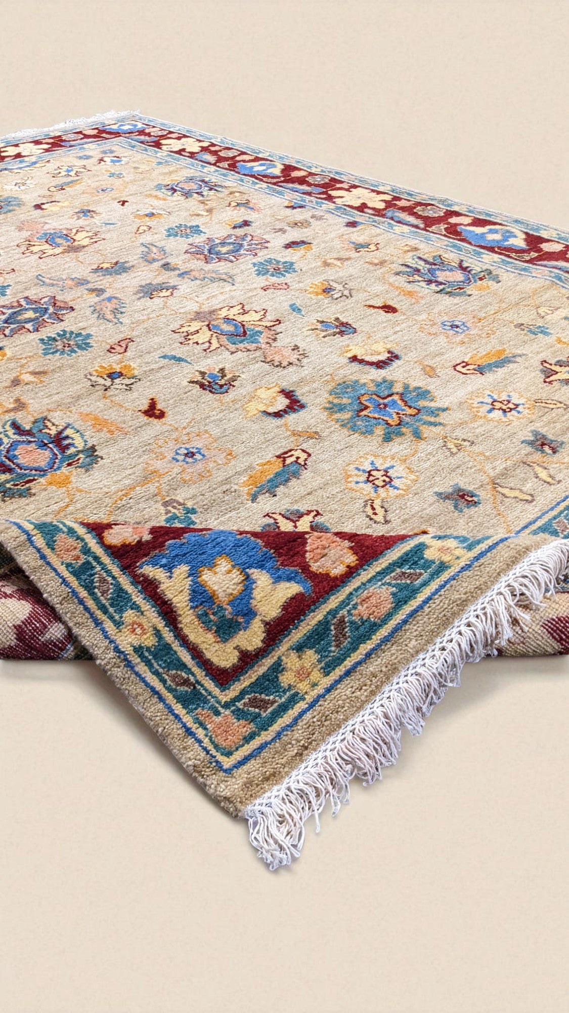Farahan Ziegler Hand Knotted Chobi Rug - Size: 298 × 185 cm