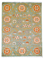 Suzani Hand Knotted Chobi Rug  - Size: 280 × 188 cm