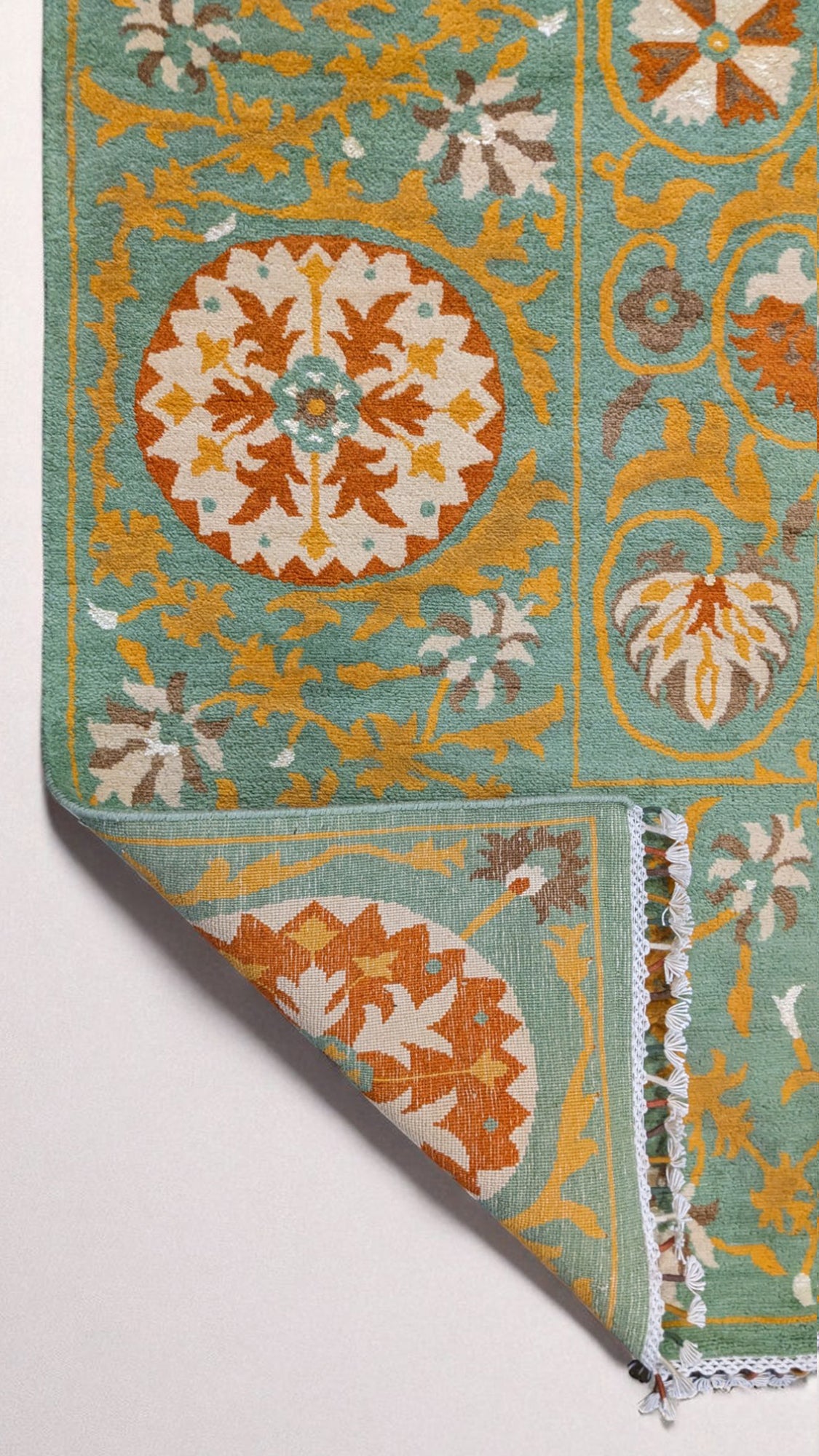 Suzani Hand Knotted Chobi Rug  - Size: 280 × 188 cm