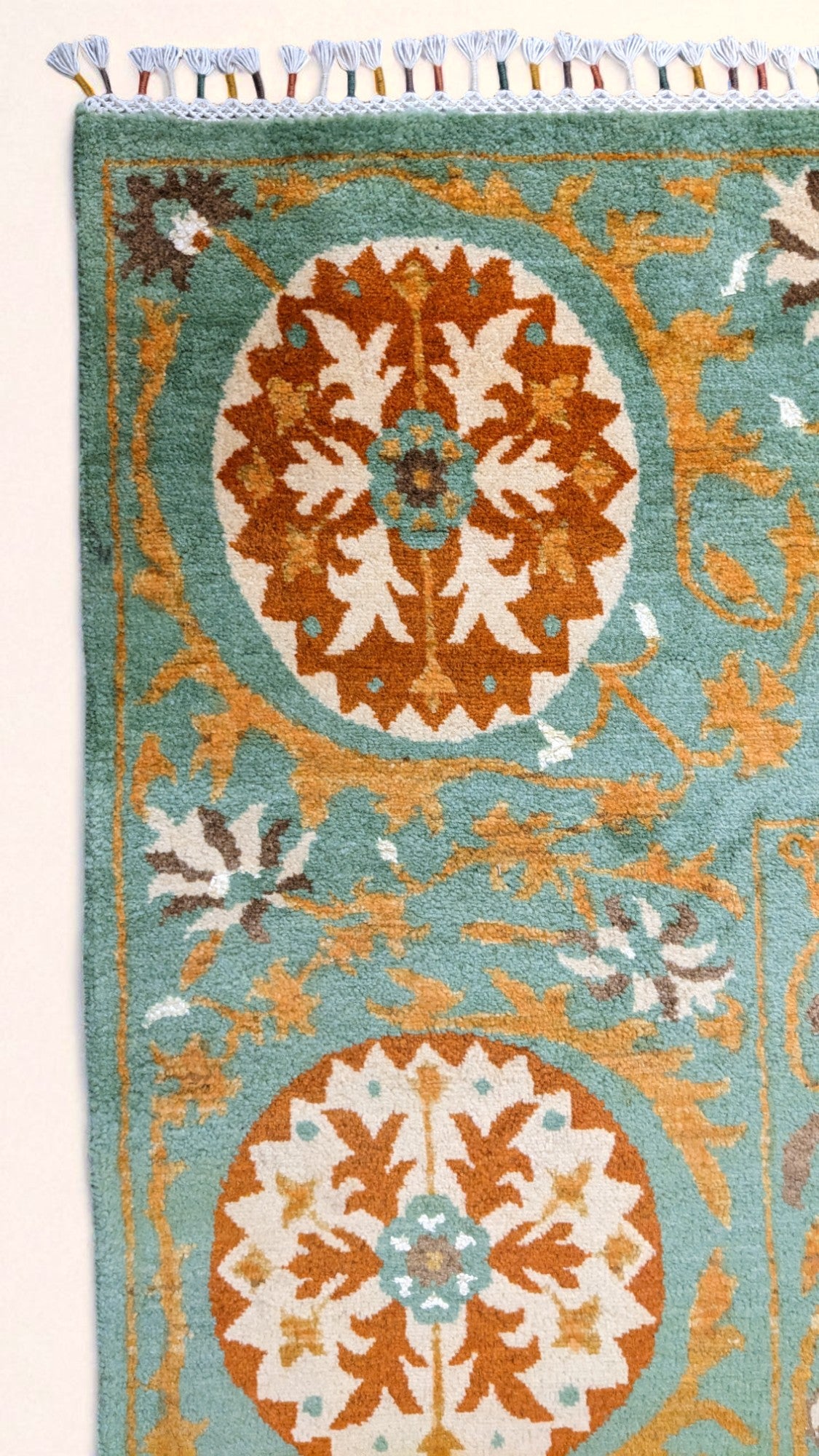 Suzani Hand Knotted Chobi Rug  - Size: 280 × 188 cm