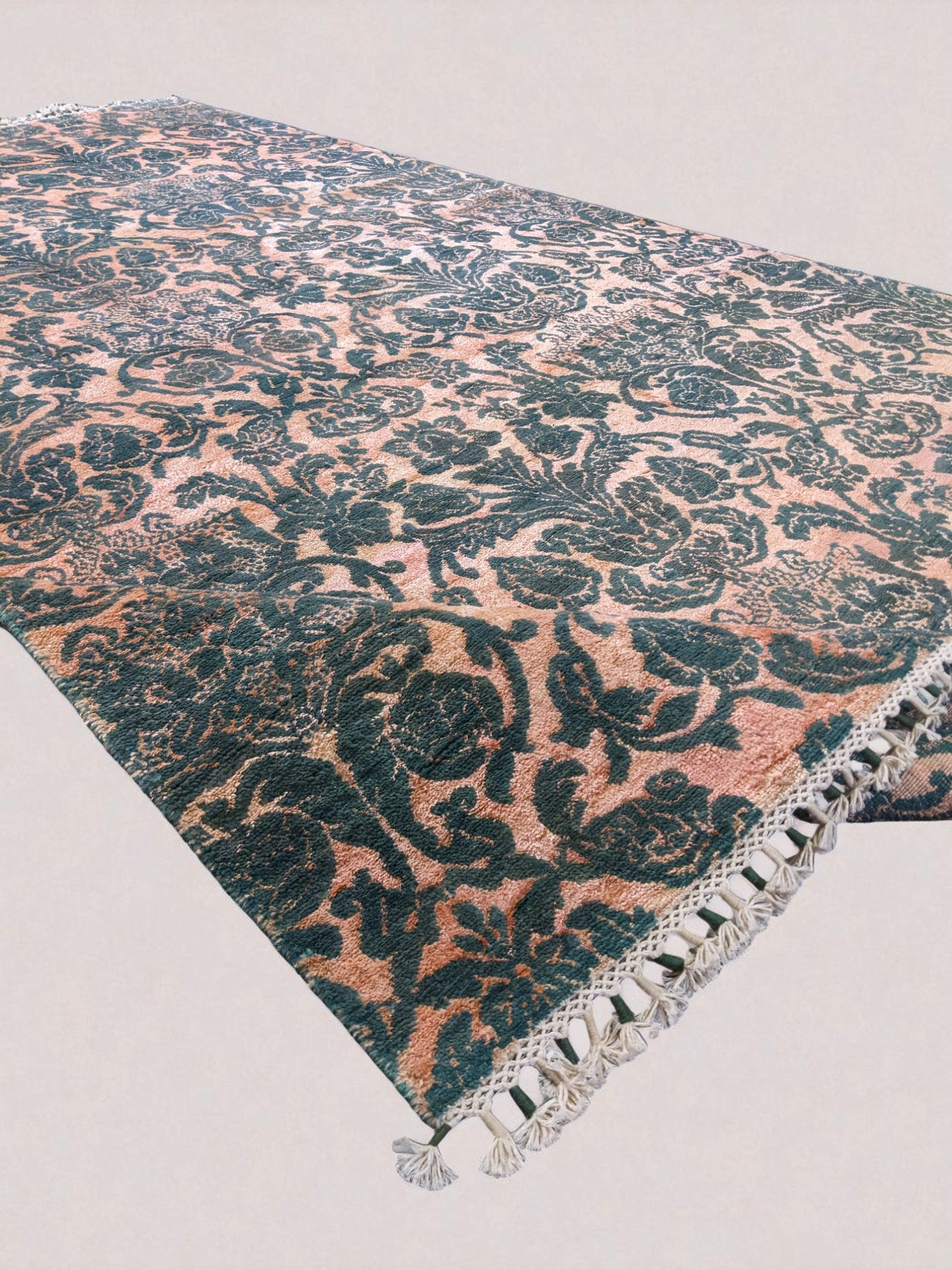 Ikat Transitional Hand Knotted Chobi Rug - Size: 277 × 182 cm