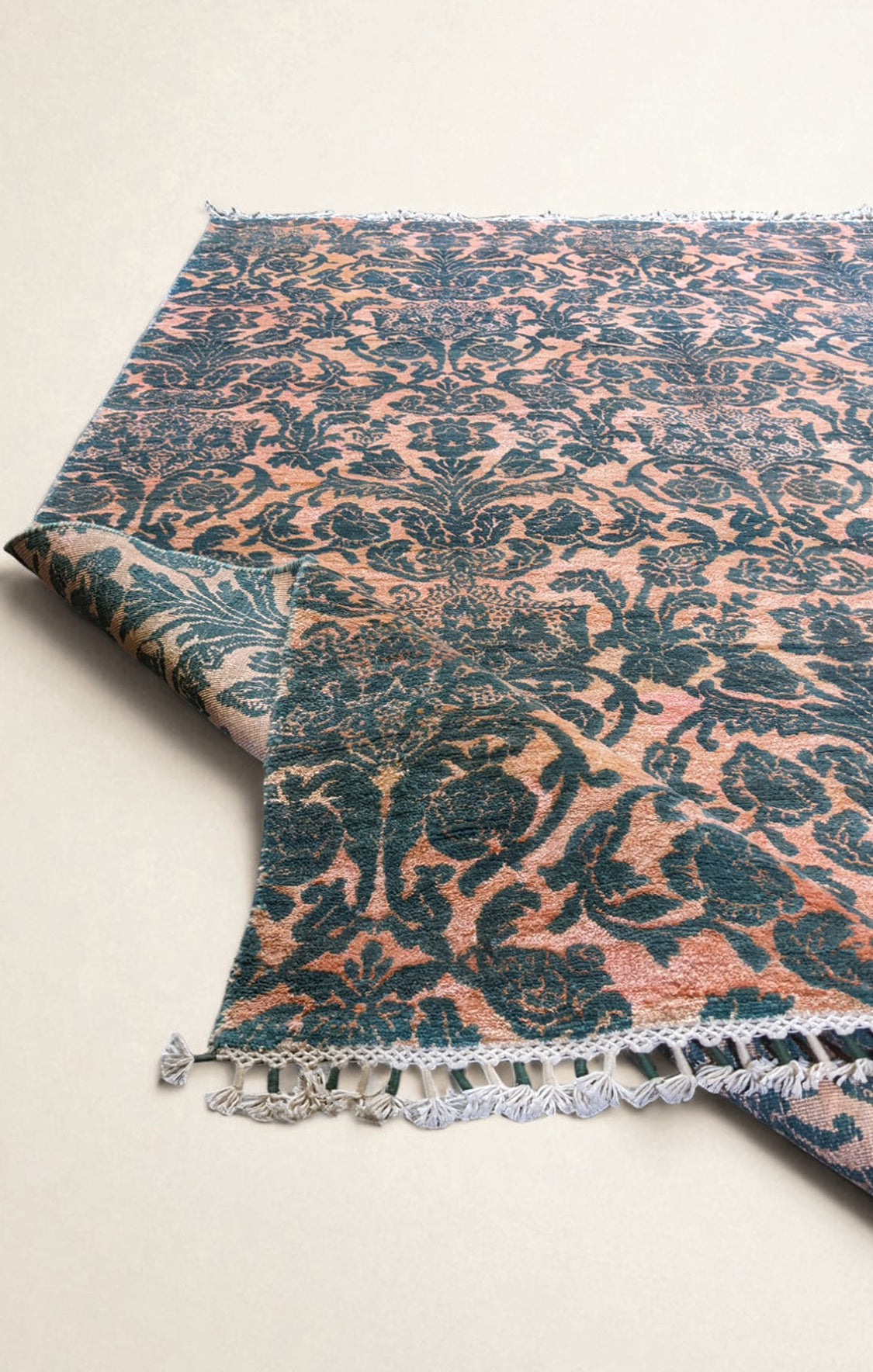 Ikat Transitional Hand Knotted Chobi Rug - Size: 277 × 182 cm