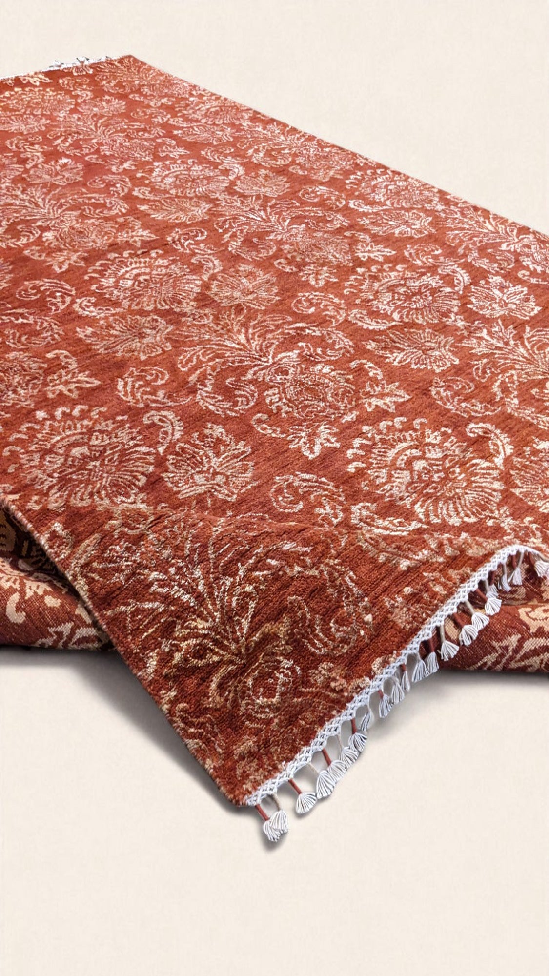 Ikat Transitional Hand Knotted Chobi Rug - Size: 266 x 185 cm