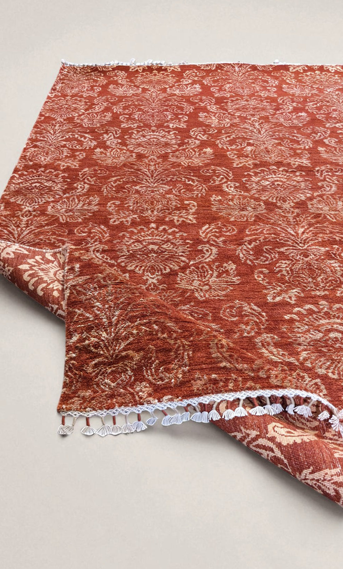 Ikat Transitional Hand Knotted Chobi Rug - Size: 266 x 185 cm