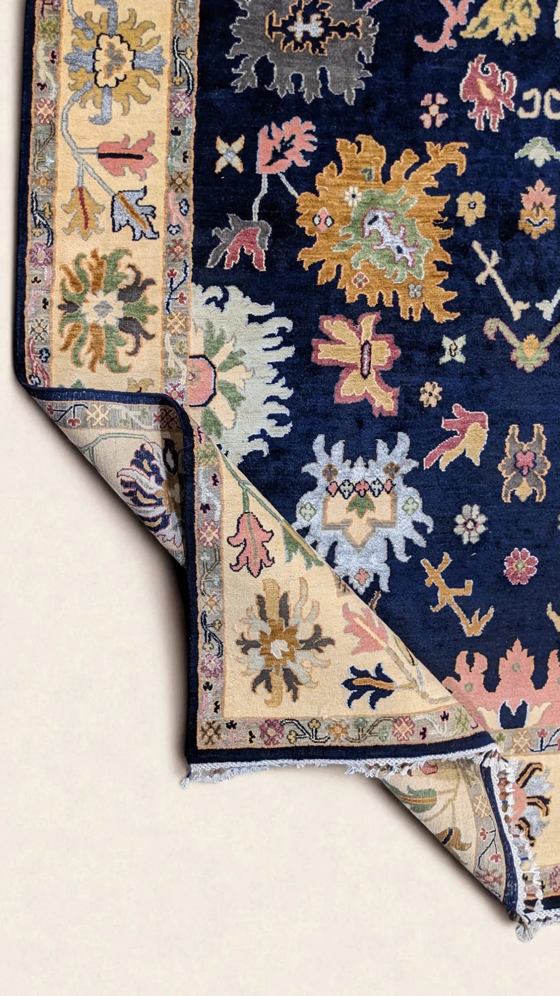 Oushak Hand Knotted Chobi Rug - Size: 320 × 243 cm