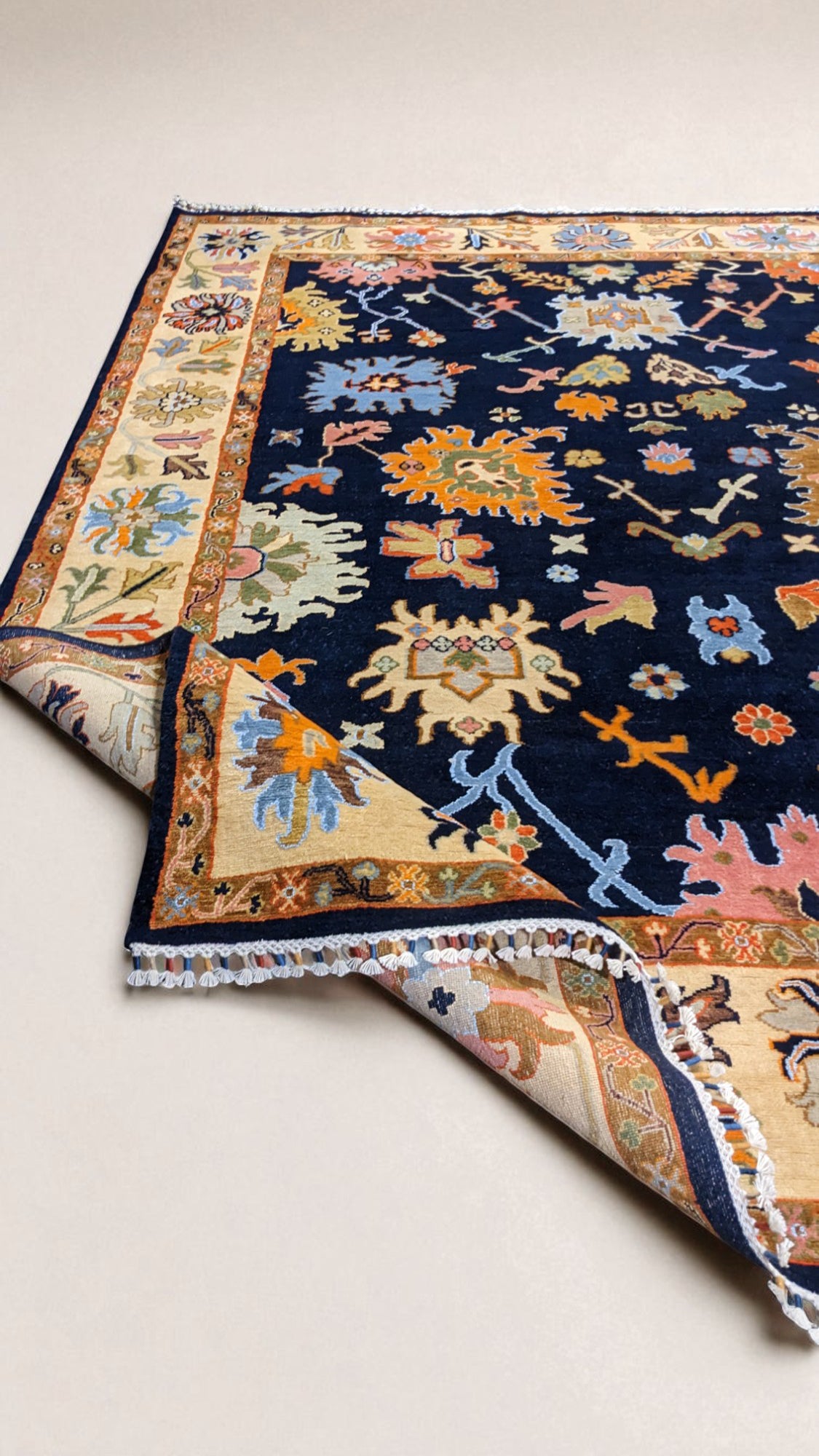 Oushak Hand Knotted Chobi Rug - Size: 313 × 249 cm