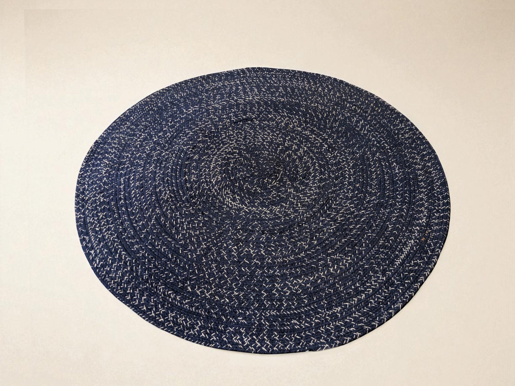 Braided Overdyed Round Jute Rug - 122 x 122 cm