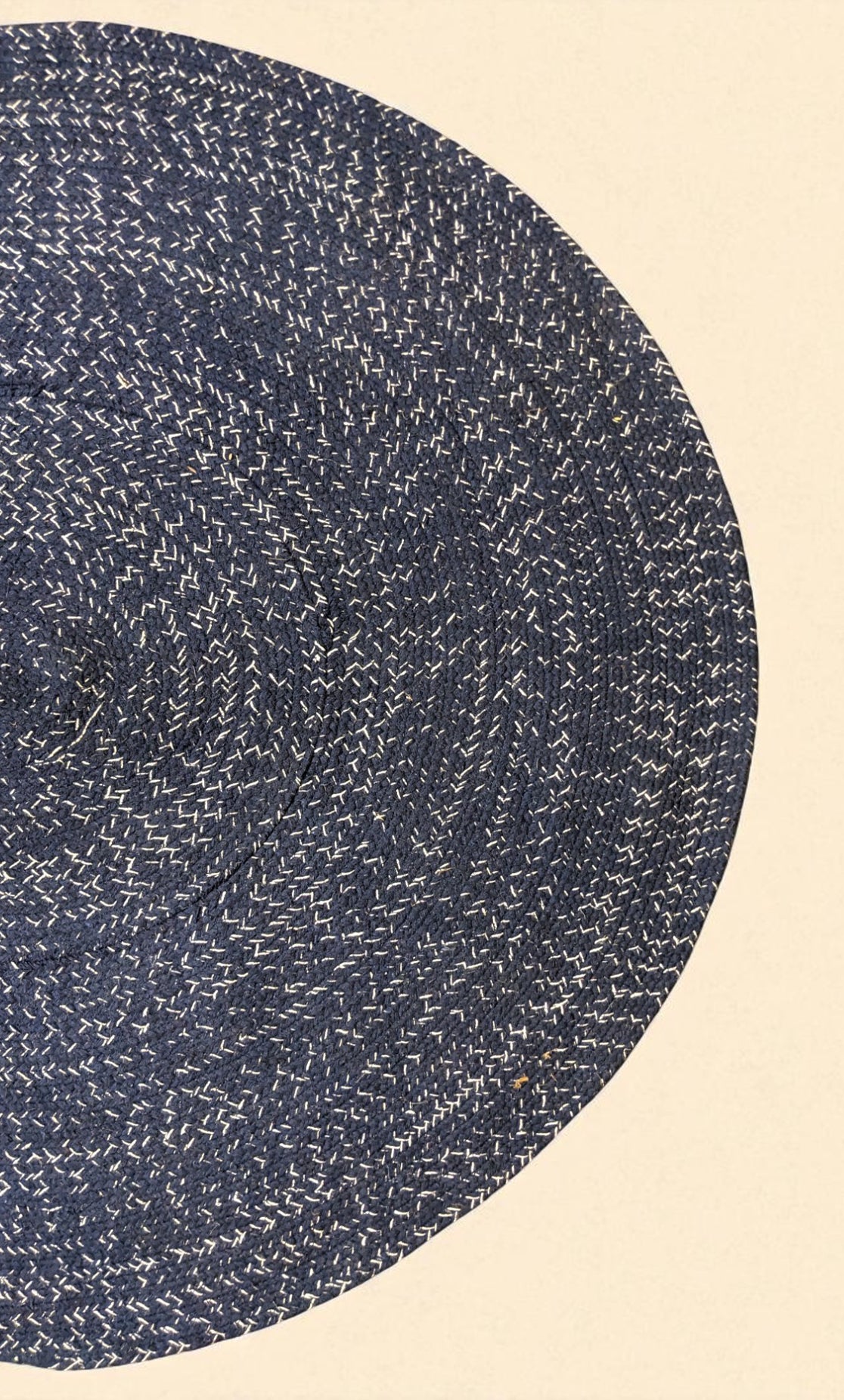 Braided Overdyed Round Jute Rug - 122 x 122 cm