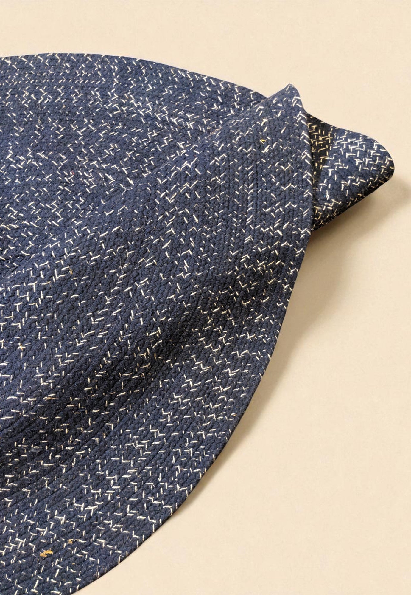 Braided Overdyed Round Jute Rug - 122 x 122 cm