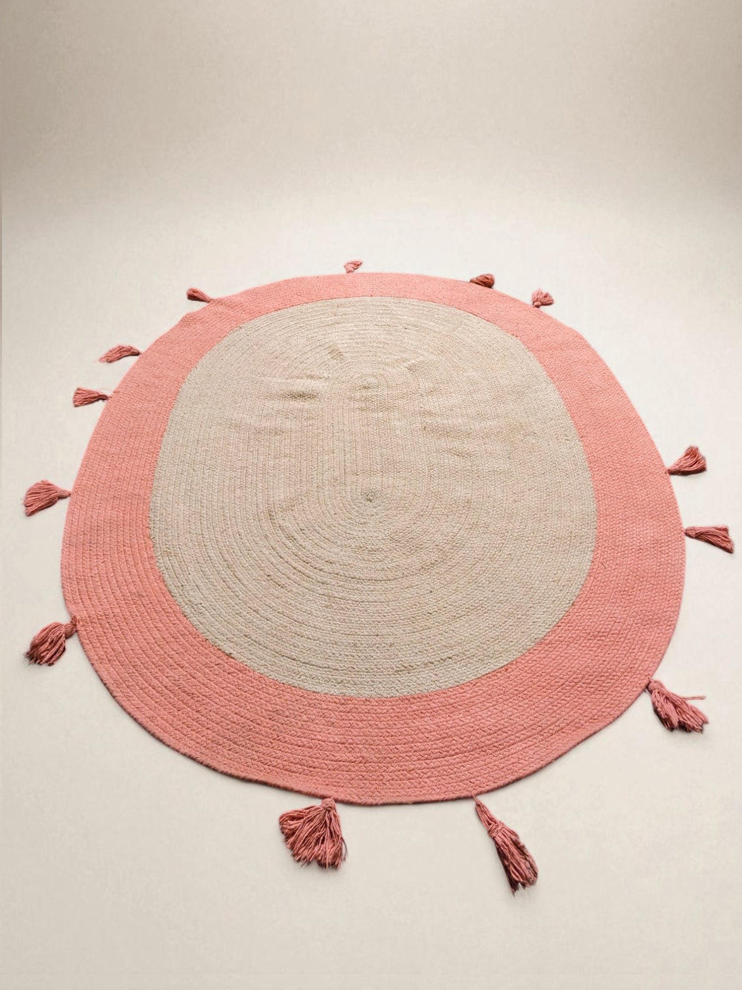 Braided Natural Oval Jute Rug - 158 x 122 cm