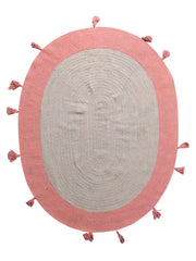 Braided Natural Oval Jute Rug - 158 x 122 cm