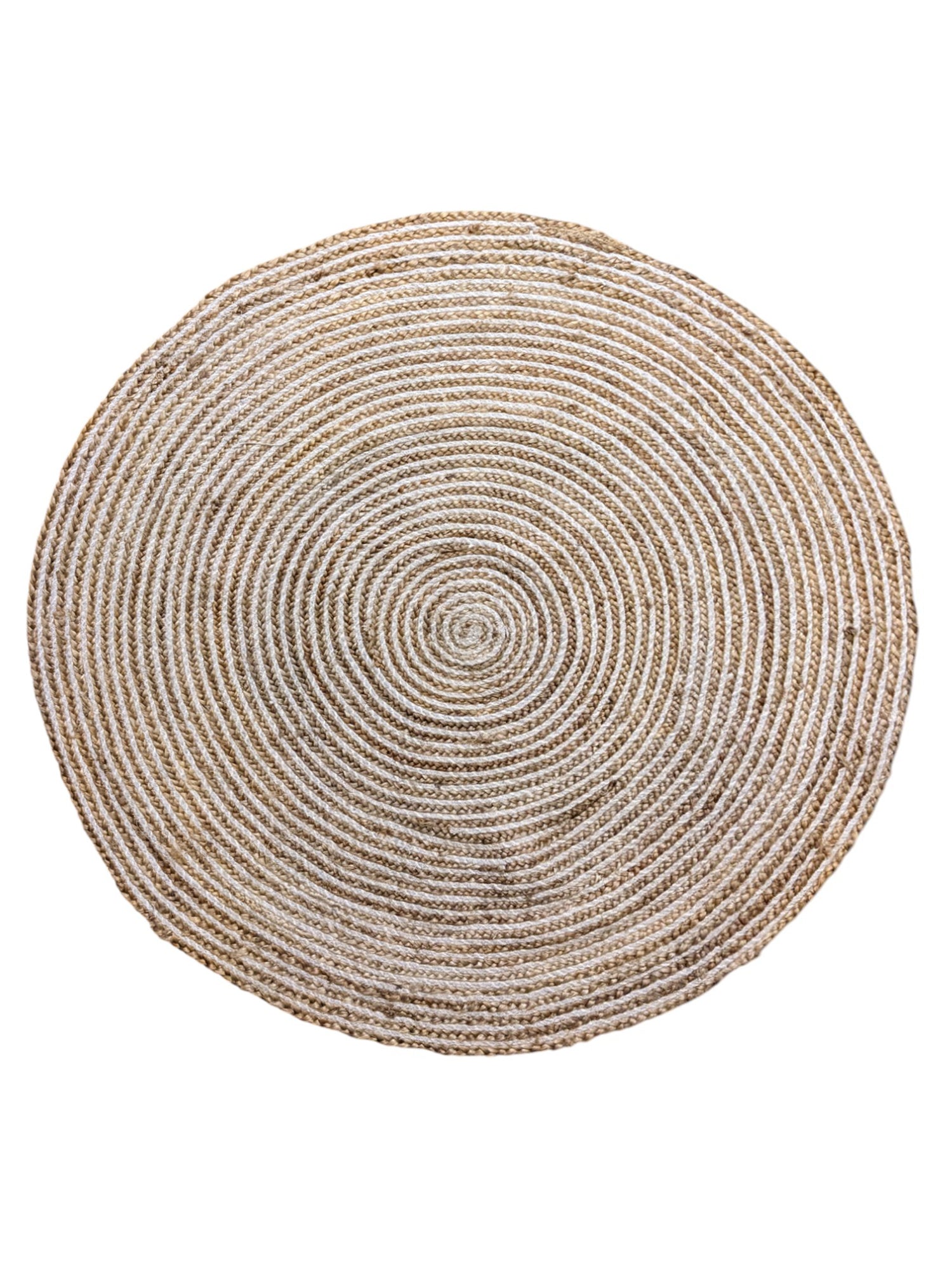 Chunky Natural Jute Rug - Size: 122 x 122 cm