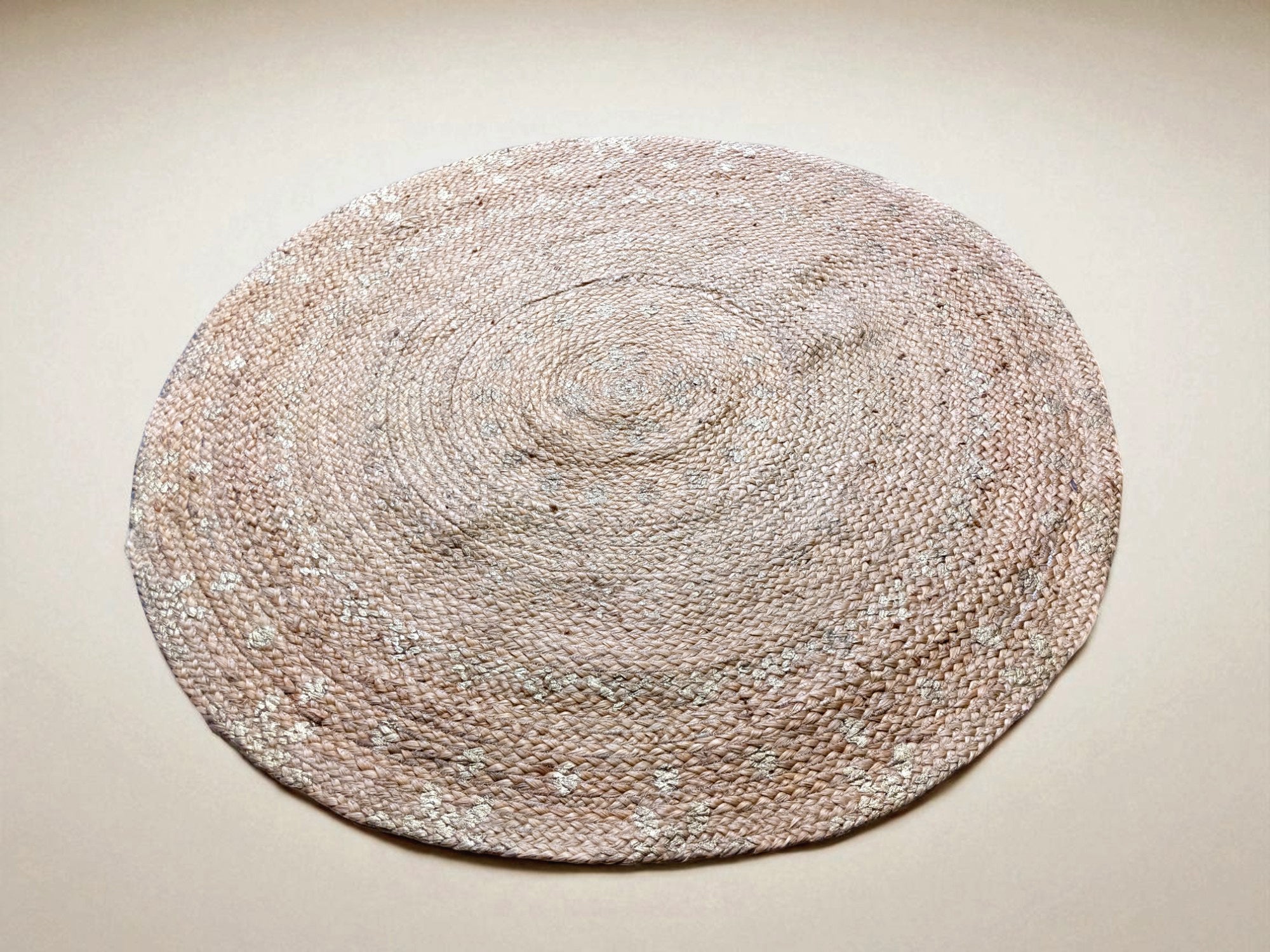 Chunky Natural Jute Rug - 119 x 119 cm