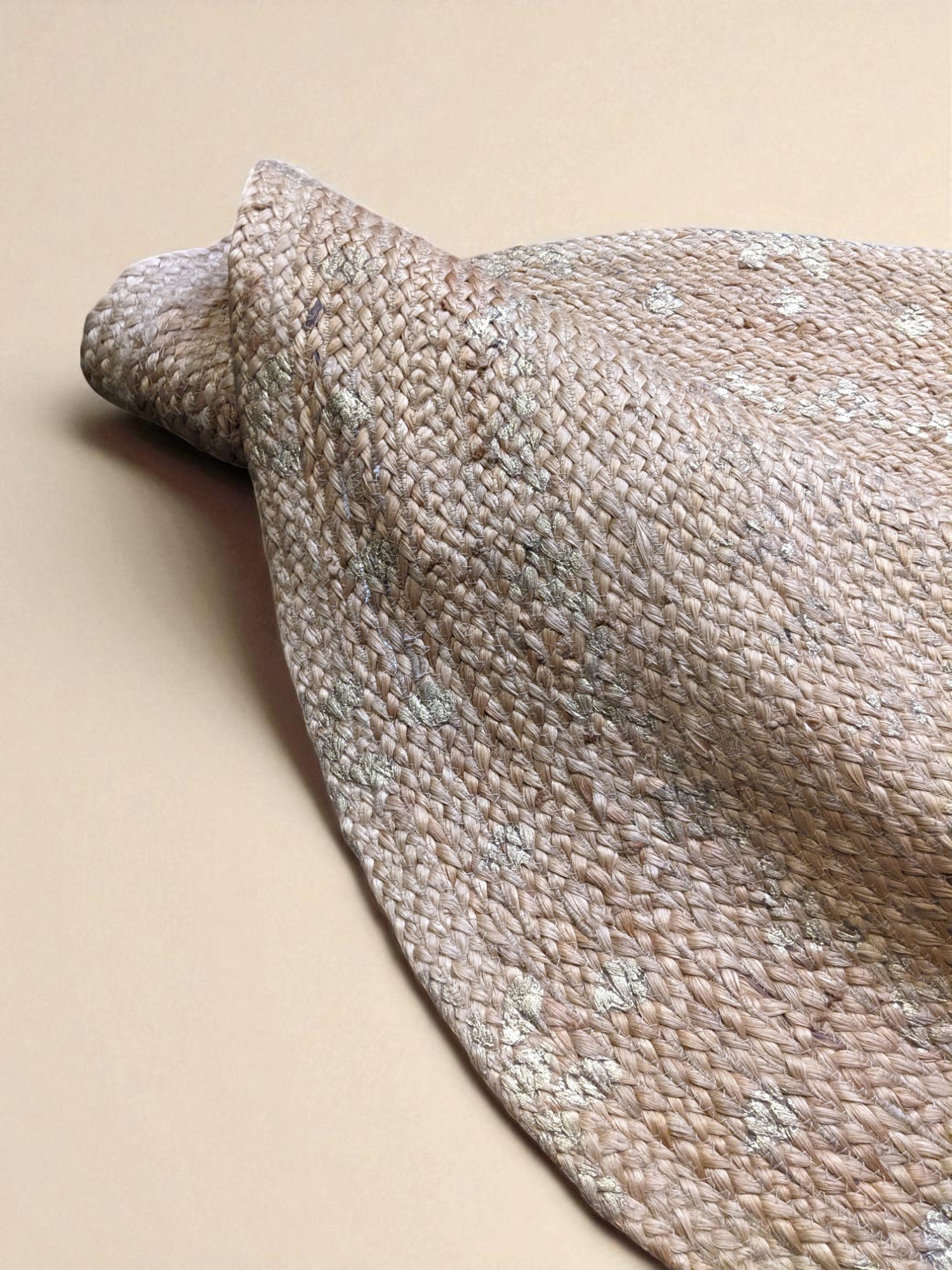 Chunky Natural Jute Rug - 119 x 119 cm