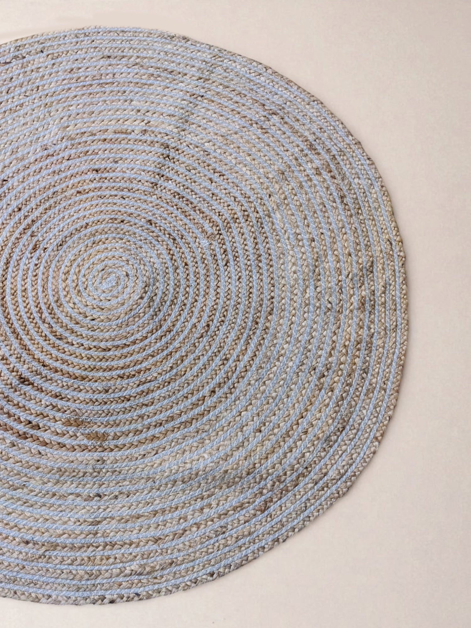 Chunky Natural Jute Rug - 122 x 122 cm