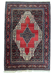 Senneh Persian Vintage Hand Knotted Wool Rug - 165 x 115 cm