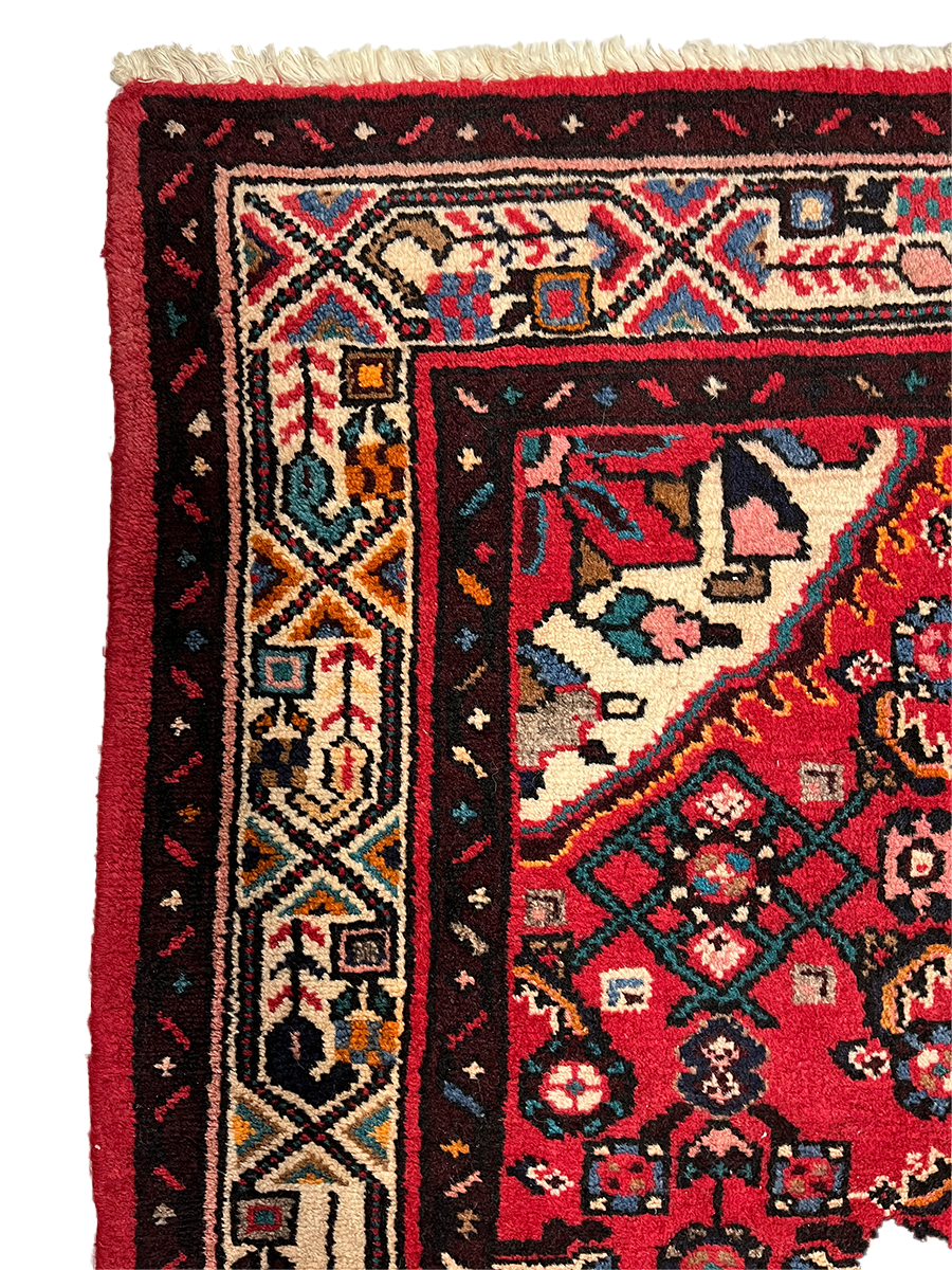 Hamadan Persian Vintage Hand Knotted Wool Rug - 150 x 100 cm