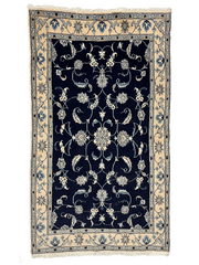 Nain Persian Vintage Hand Knotted Wool Rug - 160 x 120 cm