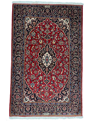 Kashan Persian Vintage Hand Knotted Wool Rug - 170 x 115 cm