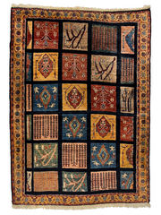 Gabbeh Persian Vintage Hand Knotted Wool Rug - 160 x 110 cm