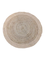 Braided Natural Round Jute Rug  - 125 x 125 cm