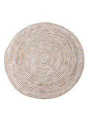 Braided Natural Round Jute Rug - 101 x 101 cm