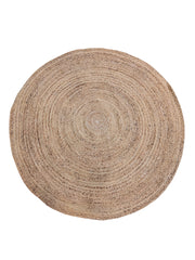 Braided Natural Round Jute Rug - 122 x 122 cm