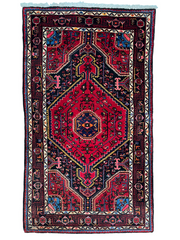 Hamadan Persian Vintage Hand Knotted Wool Rug - 175 x 110 cm