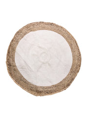 Braided Natural Round Jute Rug  - 91 x 91 cm
