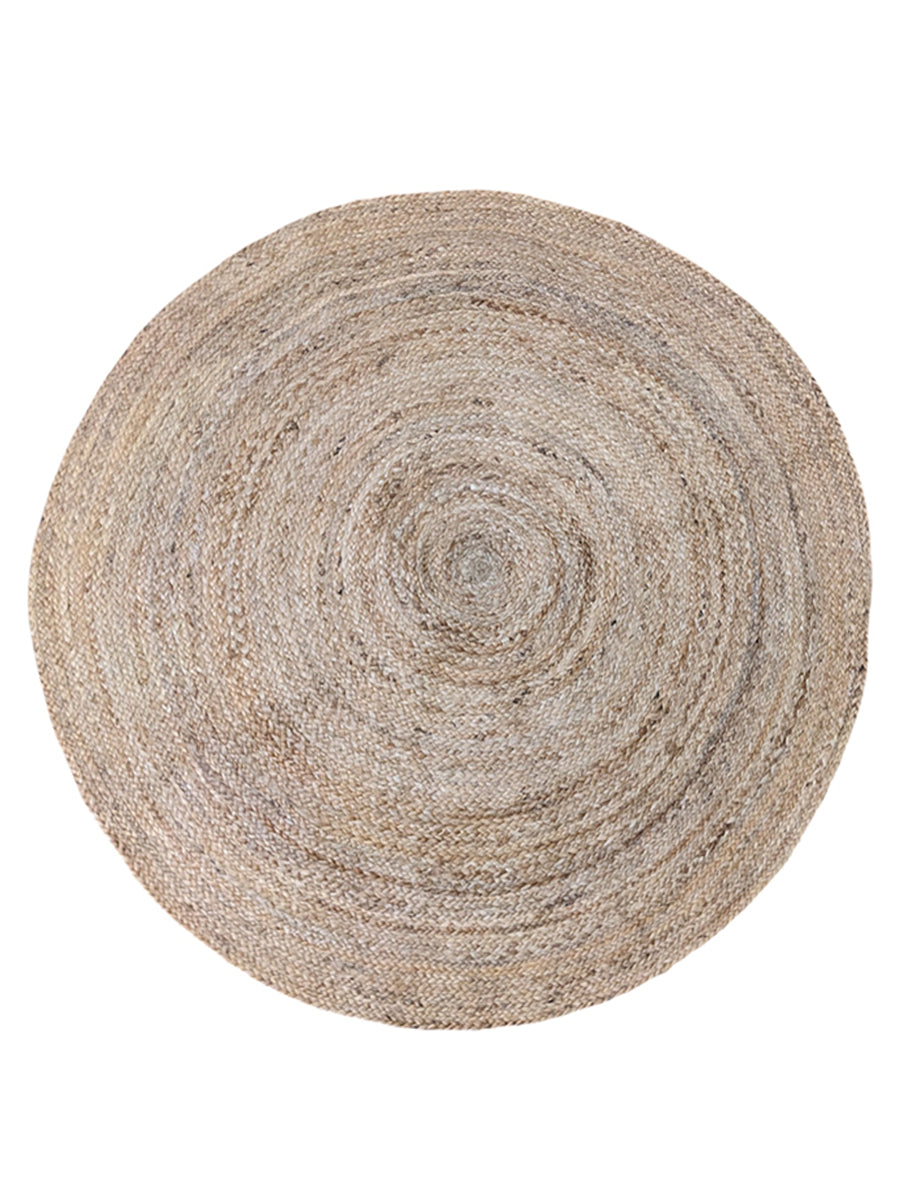 Braided Natural Round Jute Rug  - 94 x 94 cm