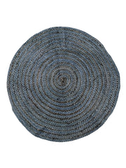Braided Overdyed Round Jute Rug - 64 x 64 cm