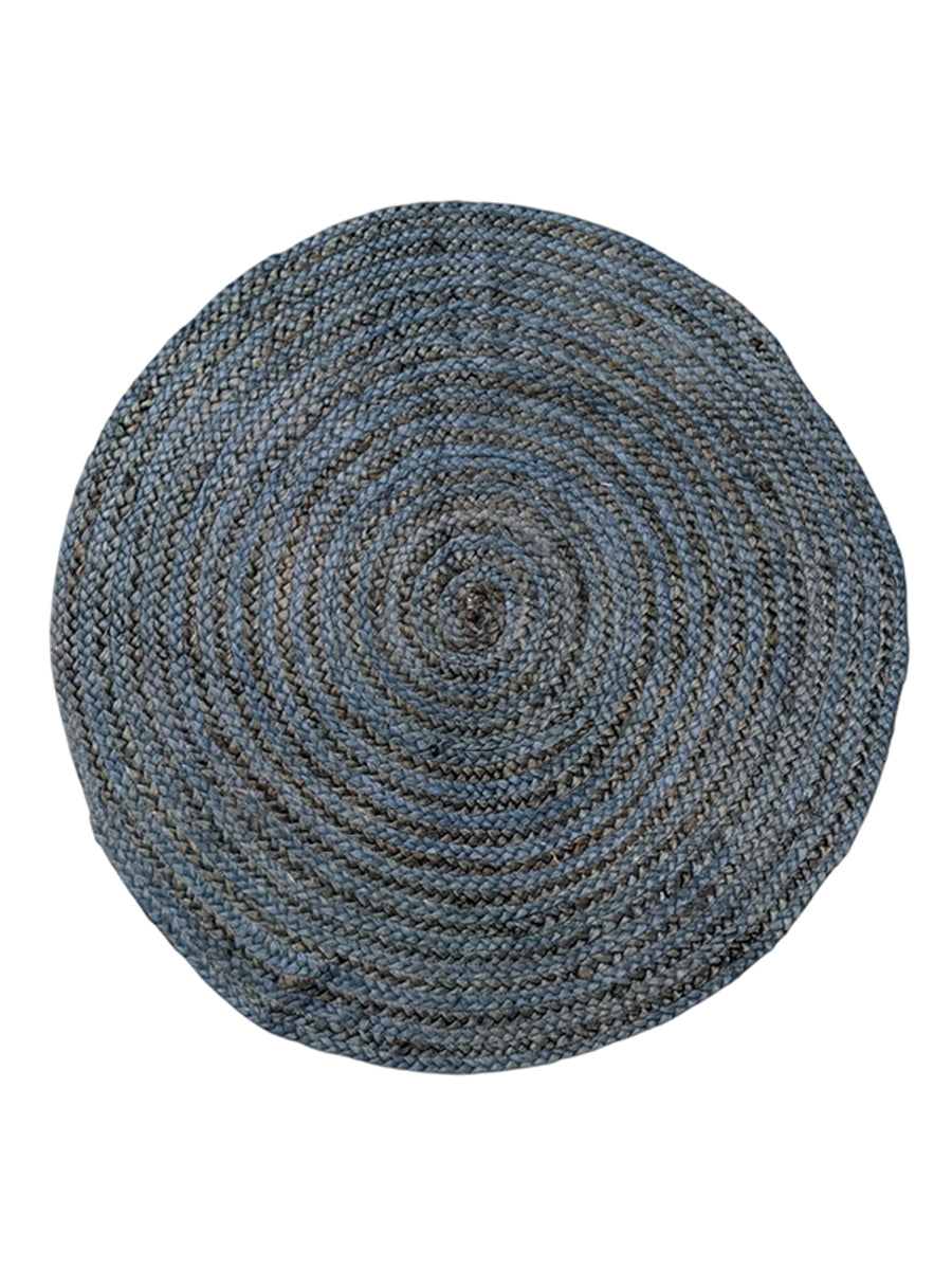 Braided Overdyed Round Jute Rug - 64 x 64 cm