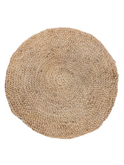 Braided Natural Round Jute Rug - 85 x 85 cm