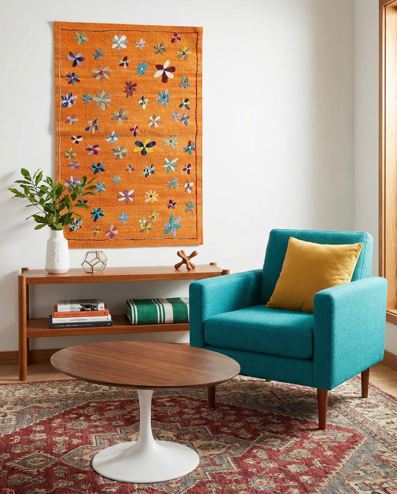 Suzani Hand Embroidered Kilim - Size: 90 x 60 cm