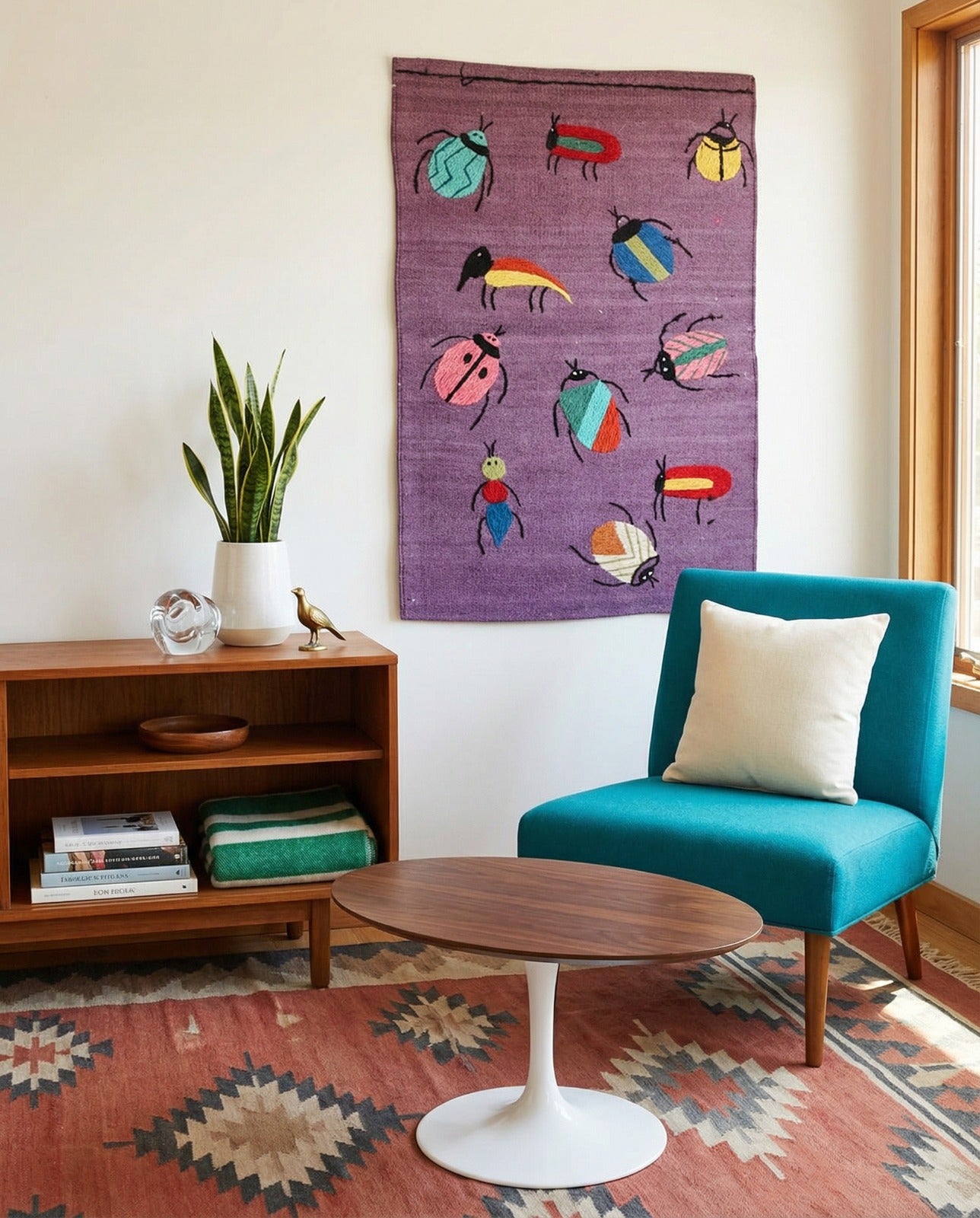 Suzani Hand Embroidered Kilim - Size: 90 x 60 cm