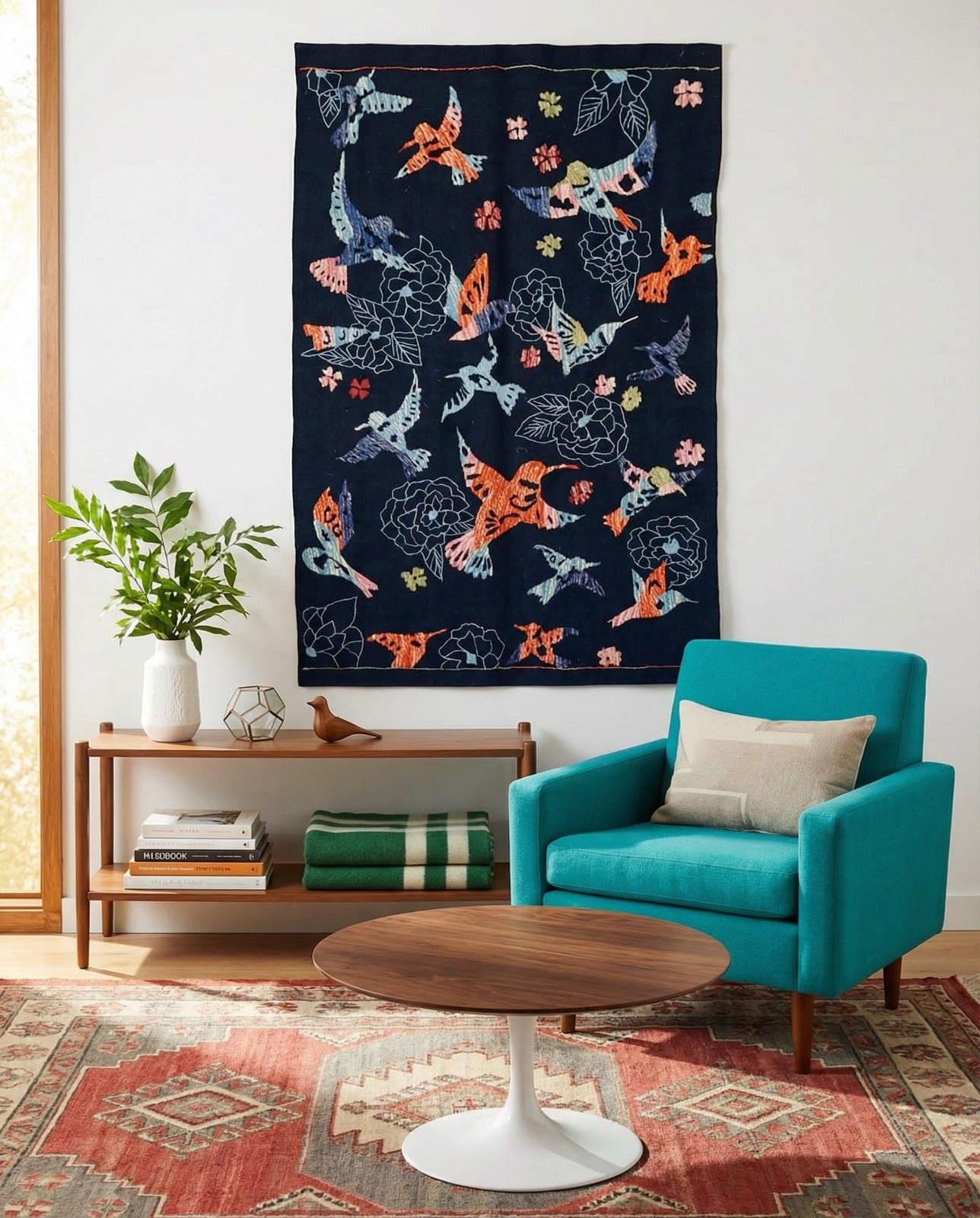 Suzani Hand Embroidered Kilim - Size: 180 x 120 cm