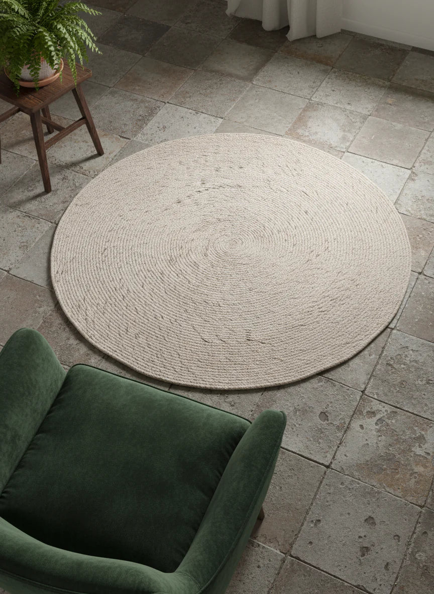 Braided Overdyed Jute Rug - 122 x 122 cm