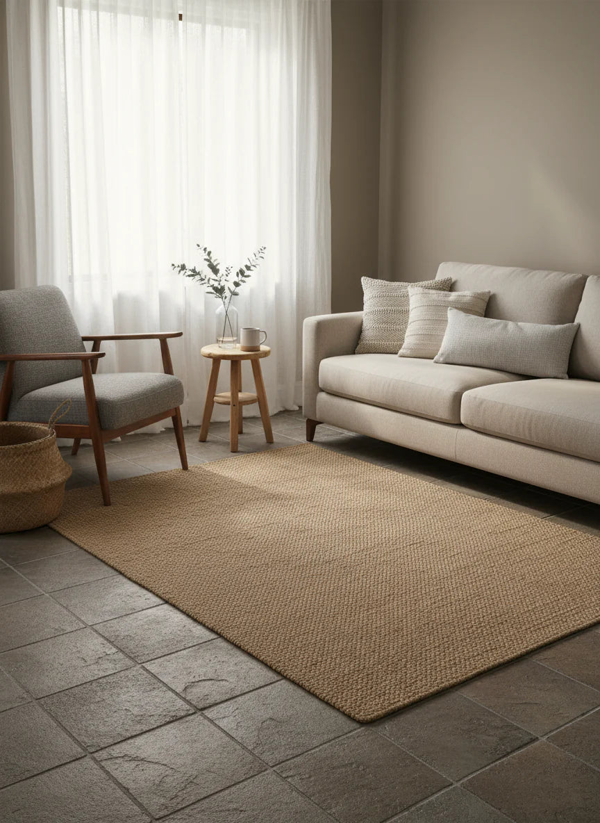 Flatweave Natural Jute Rug - 229 x 171 cm