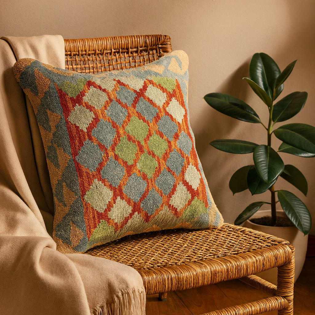 Afghan Kilim Cushion Cover - 45 x 45 cm