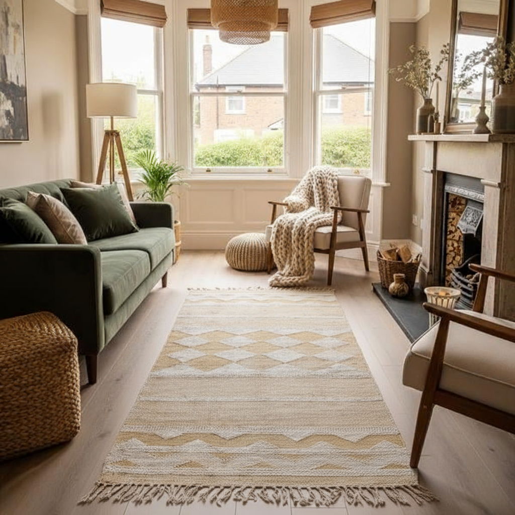 Flatweave Natural Jute Runner - 247 × 126 cm